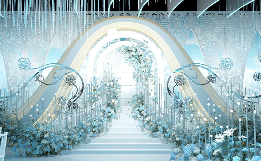 洞头釡香烙馍村水晶厅效果展示